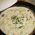 クックパッドの人気検索で1位のお知らせ☆白菜と豚肉のチーズクリーム鍋☆