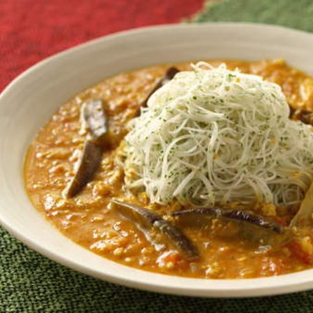 茄子と鶏ひき肉のカレー　、　スパイスブログ