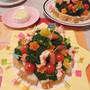 簡単■ポテサラツリーｄｅﾁｰｽﾞﾌｫﾝﾃﾞｭ■彩ﾘ野菜ｴﾋﾞｽｰﾌﾟ(・∀・)TVﾚｼﾋﾟ