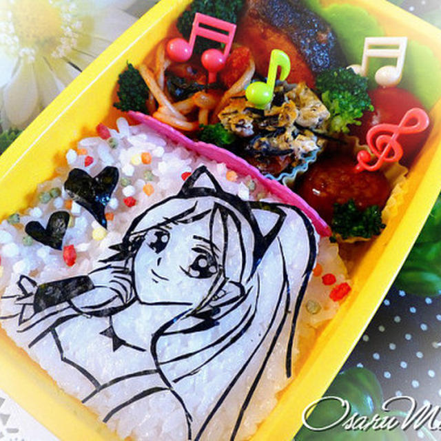 カッター不使用☆はさみで海苔切り～アイカツ～