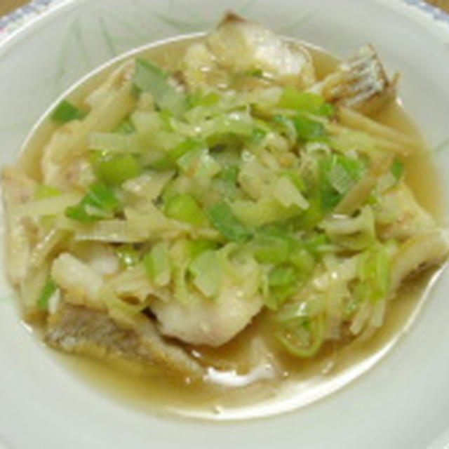 焼き鱈のあっさり生姜あんかけ