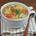 ふんわり卵とトマトの酸辣湯風 春雨スープ