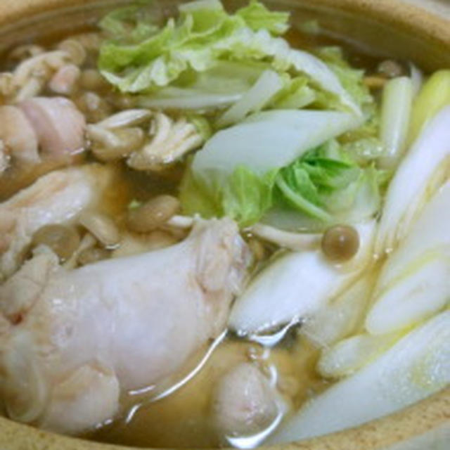 「追いがつおつゆ」で鶏なべ