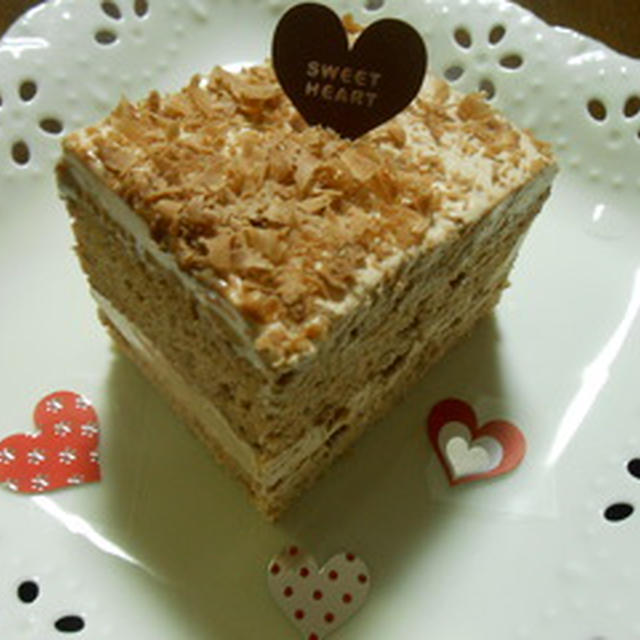 バレンタインに 簡単 スクエア チョコレートケーキ By Watakoさん レシピブログ 料理ブログのレシピ満載