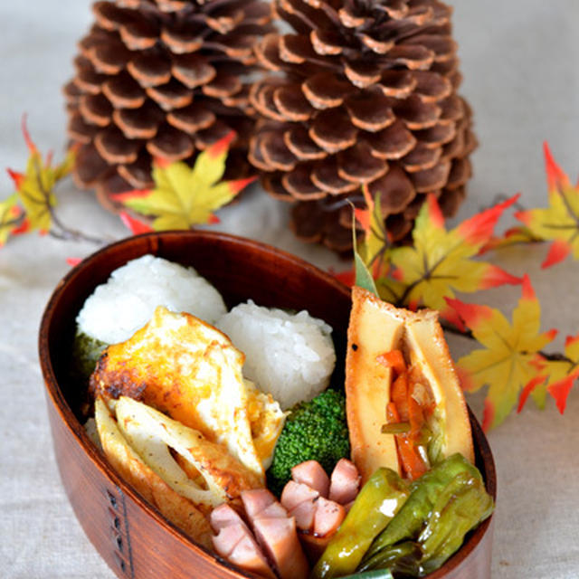 厚揚げの野菜はさみ照り焼きのお弁当＊＊