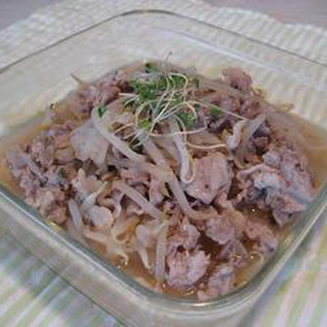 超簡単☆レンジでもやし豚