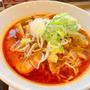 塩沢石打SA 赤から雪国舞茸天ラーメンと魚沼産コシヒカリおにぎり