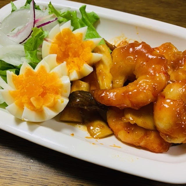 【母のご飯シリーズ】エビチリ