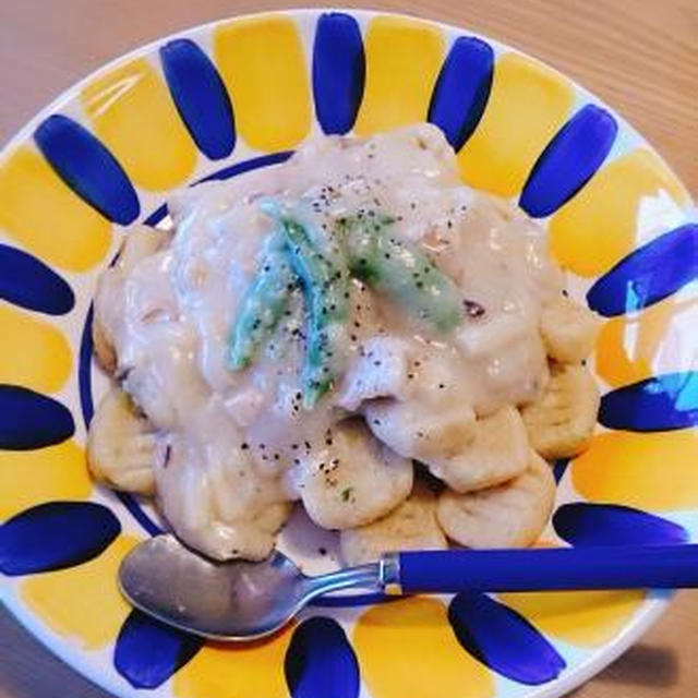 じゃがいものニョッキ♪白ごまミニ食パン♪ハムサンド♪
