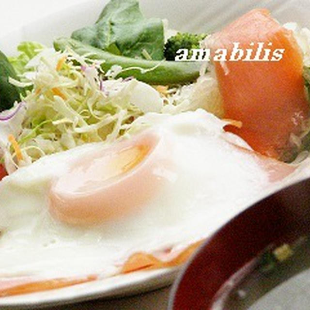 ハムエッグ定食