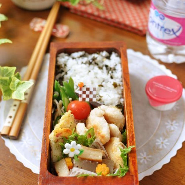 焼いたささ身で別々メインのお弁当