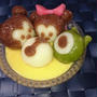 かぼちゃプリンの白玉のせ