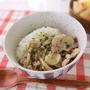 爽やかな味わい♪豚肉とシメジのワイン丼