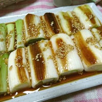 ねぎが甘い～♪　下仁田ねぎ焼きの香味だれかけ