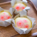 桜の花のデコ蒸しカップケーキ by monamiさん