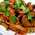 なすのトマトソーススパゲティ