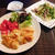 まろやか塩麹で野菜たっぷり塩焼きそばとカレー風味のチキンスティック揚げ