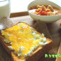 マーマレード＆手作りカッテージチーズのトーストと乳清を使ったトマトスープ