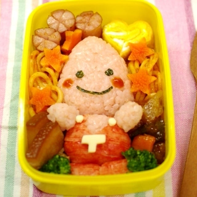 ノッポン弟のキャラおにぎり☆東京タワーのキャラ弁当