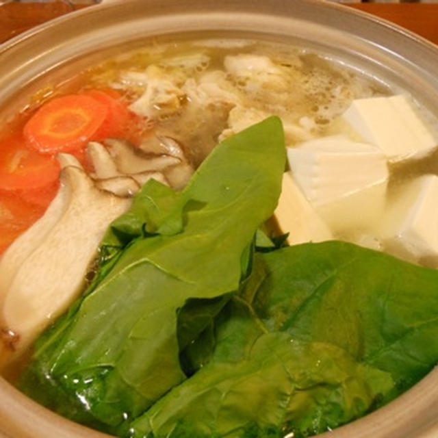 １２月９日の夕飯　***　ことこと水炊き　***