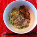 豚しゃぶキムチそうめん。