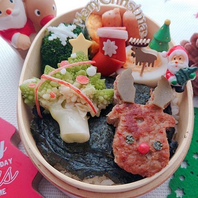 海苔弁でクリスマス弁当〖デコ弁＊クリスマス〗