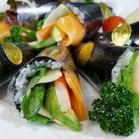 【スライスチーズ入り　洋風手巻きSUSHI！】Meijiさんの「贅沢スライスチーズ」で濃香！最高の味わいです♪