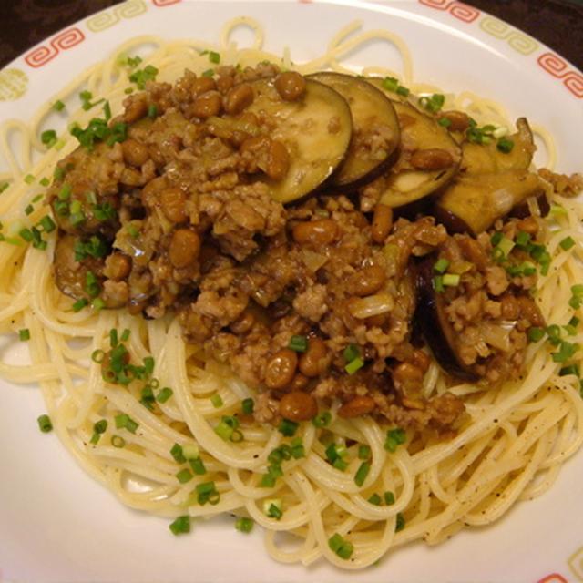 麻婆納豆スパゲティー