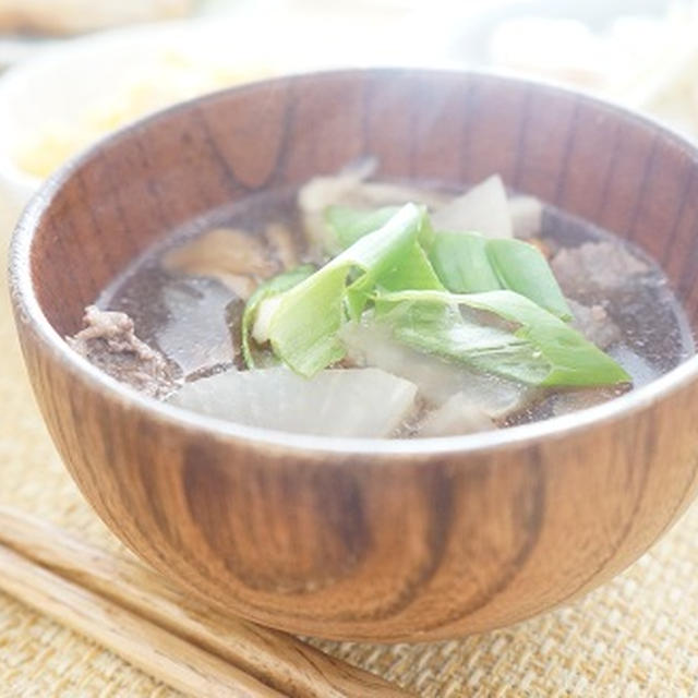 めんつゆ×甘酒で簡単！温まる♪エゾシカ肉と長芋の芋煮風