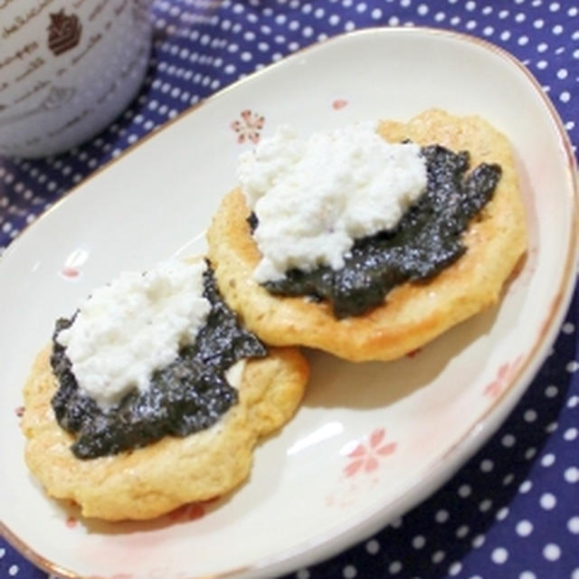 【糖質制限】自家製コラボ♪チーズと海苔佃煮トースト