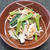 ちくわと小松菜とブナシメジのからし酢味噌和え、冷奴