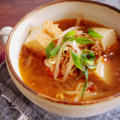 厚揚げともやしの韓国風スープ