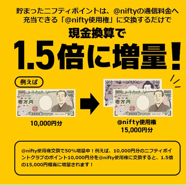 【固定費の節約にも☆ニフティポイントを貯めて＠nifty光の利用料金の支払いに使いたい！】