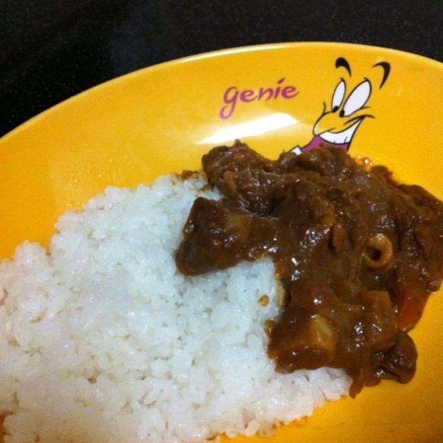ジーニーのお皿でカレー