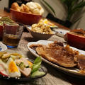 宮崎牛のサーロインとアンチョビポテトの夕食