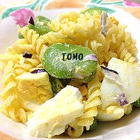 ママー早ゆで１分３０秒クルル de  そら豆のマカロニサラダ