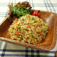 クミン香る☆彩り具材たっぷり♪スパイシーチャーハン　 Spicy fried rice with caraway seed　-Recipe No.1480-