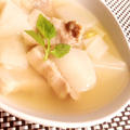 ピリっと！山椒風味の豚バラと大根のスープ(*^o^*)