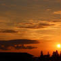 ビュー福島潟の夕日