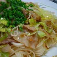 塩にんにく素麺チャンプル