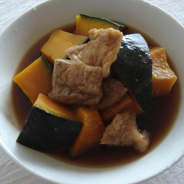 かぼちゃとおあげの煮物♪