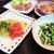 茄子とトマトのムカサ風＆生若芽のオムレツかけトマ