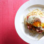 【朝ごはんに！】ベーコンエッグパスタ