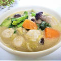 ぷりぷり食感！『たっぷり白菜と鶏肉団子の塩煮』とアレンジスープ3種 by FuMi（管理栄養士）さん