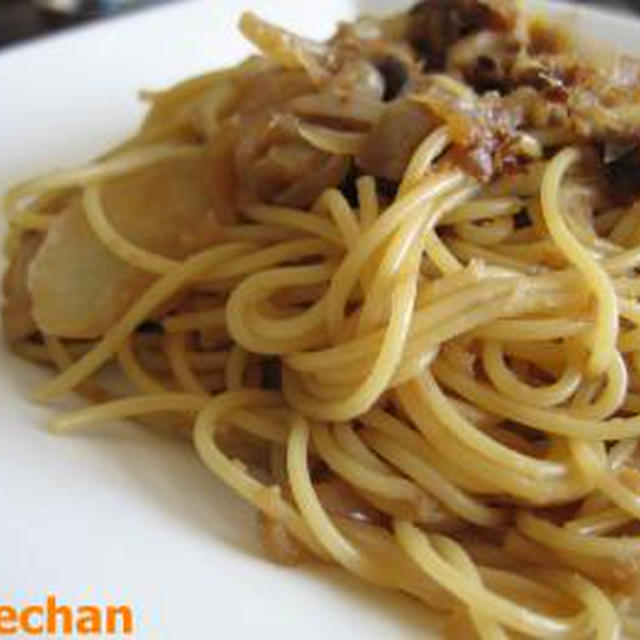 玉ねぎしめじのバルサパスタ