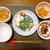 ささみのほうれん草のソース定食とチーク