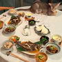 新しいうつわで、カレイの煮付けの夜ごはん