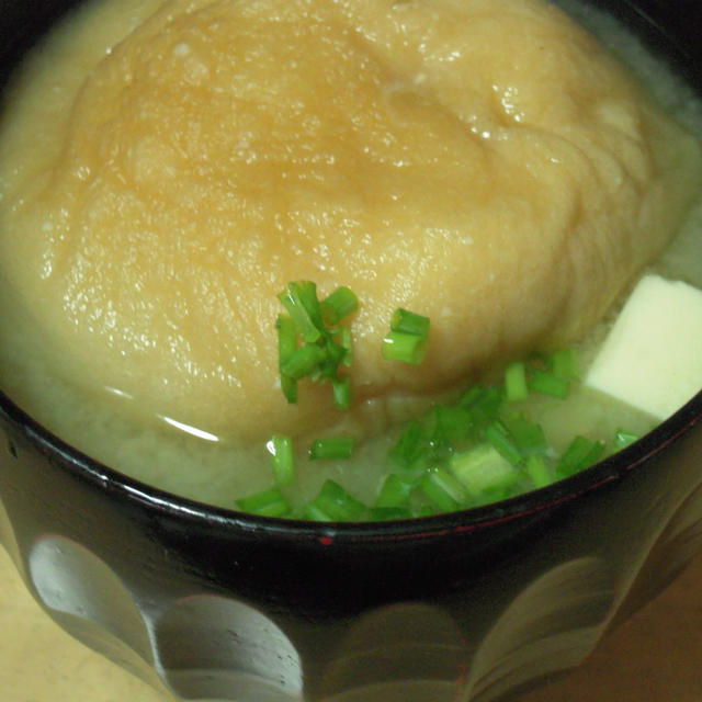 山口名産「安平麩」の味噌汁