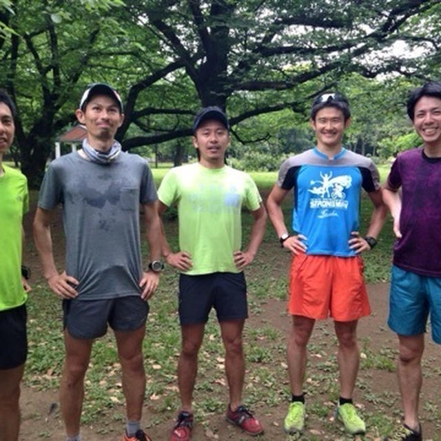 チームの朝練（5kmくらい走りました。）
