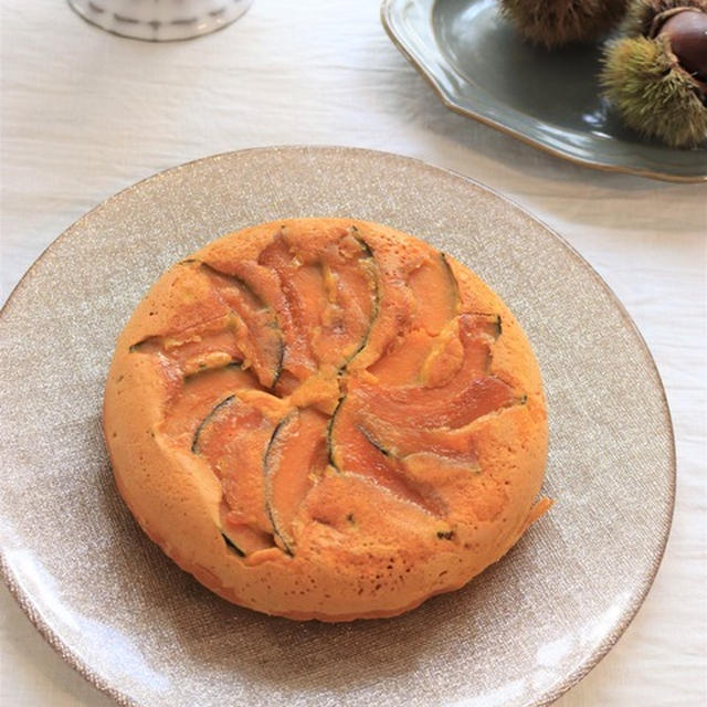 <お菓子レシピ＞かぼちゃのアップサイドダウンケーキ